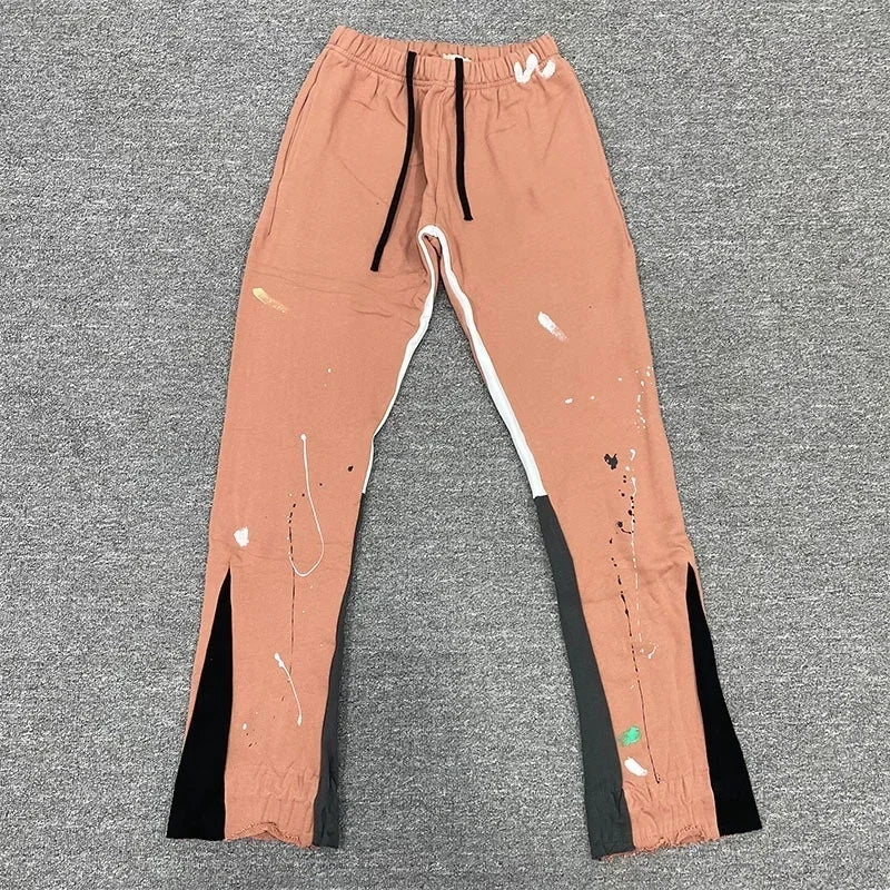 Tie Dye Sweatpants Y2K Pants Mens Womens Harajuku Hip Hop Tie Dye Graffiti Baggy Pants Drawstring Jogging Casual Trousers