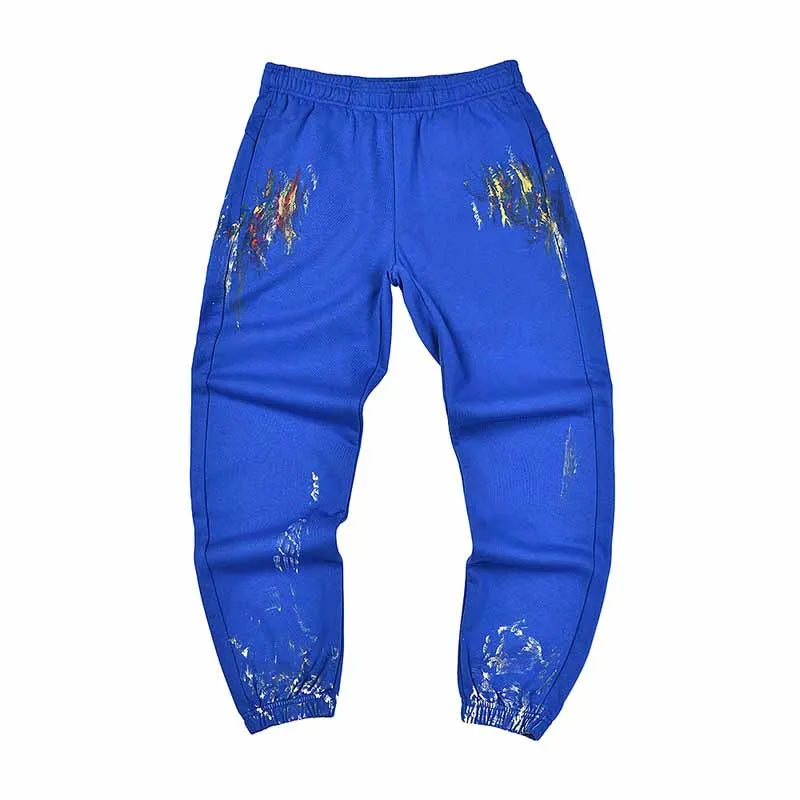 2025 GD Letter Printed Women Men Sweatpants Joggers LA Flare Splash-ink Side Striped Men Stretch Waist Jogging Pants Trousers