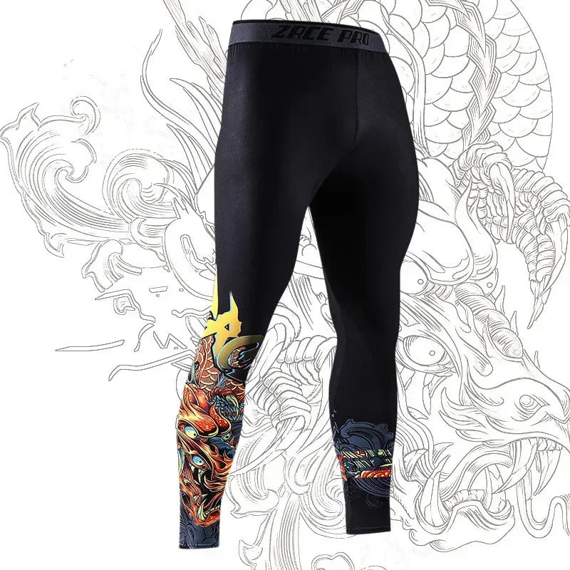 Spring Autumn Men Running Tights GYM Camping Hiking Pants Male Basketball Football Soccer Fitness Exercise Sport Long Leggings 8