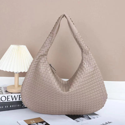 2025 Trendy Woven Hobo Bag for Women Vegan Leather Handmade Tote Handbag Fashion Large Capacity All-Match Shoulder Underarm Bags