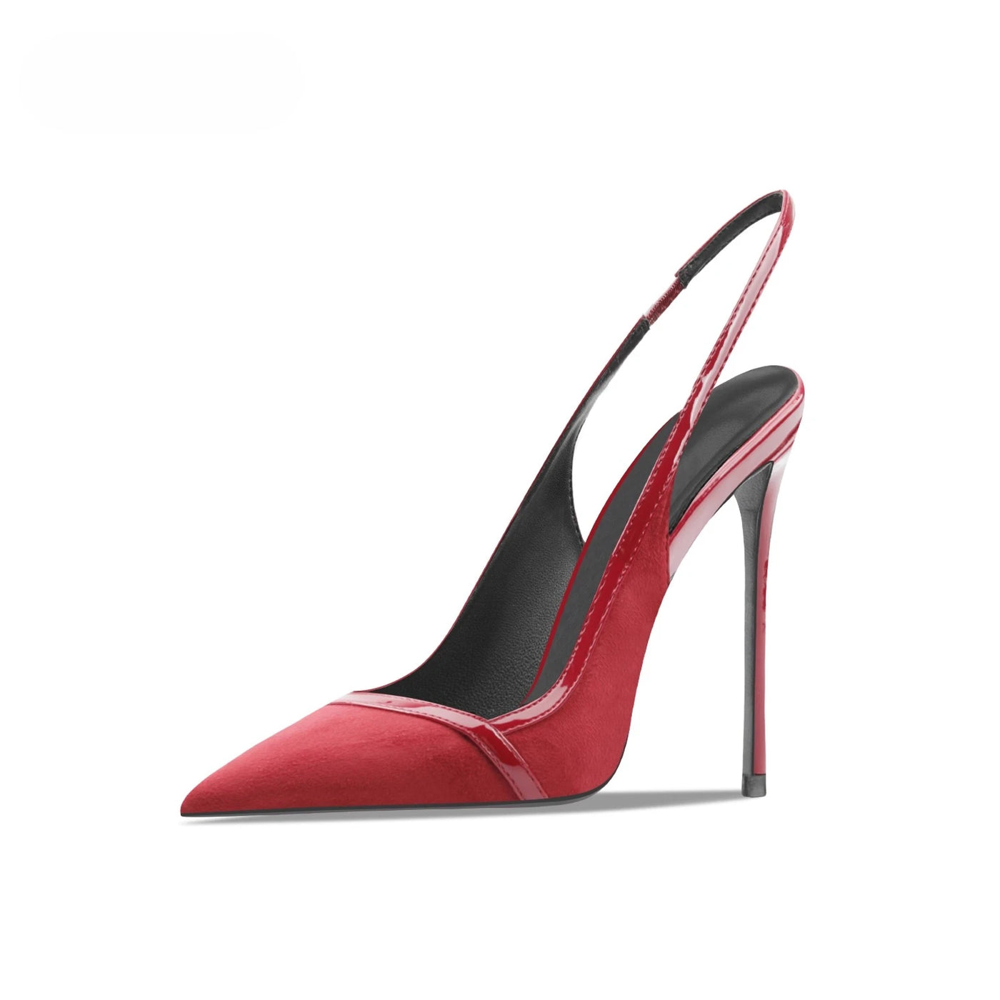 Wine red suede high-heeled summer new shallow mouth pointed thin heel party sexy and fashionable single shoe