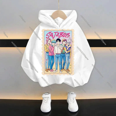New 2025 KPop Demon Hunters Kids Hoodie: Cartoon Character Hooded Sweatshirt For Boys & Girls Casual Comfy Top