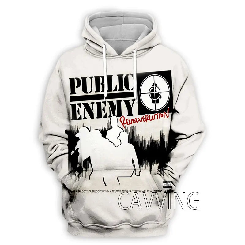 New Fashion Women/Men's 3D Print  Public Enemy  Hoodies Hooded Sweatshirts Harajuku Hoodie Sweatshirts Tops Clothing
