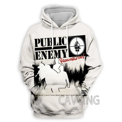 New Fashion Women/Men's 3D Print  Public Enemy  Hoodies Hooded Sweatshirts Harajuku Hoodie Sweatshirts Tops Clothing
