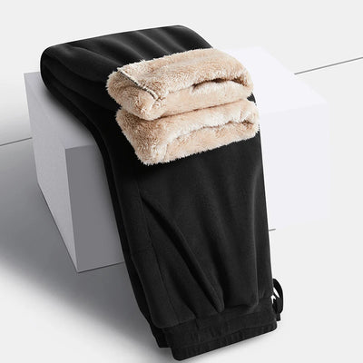 YJKVUR Unisex 2025 Winter New Oversize Pants Men Women Warm Fleece Liner Drawstring Trousers Casual Comfortable Gym Sweatpants