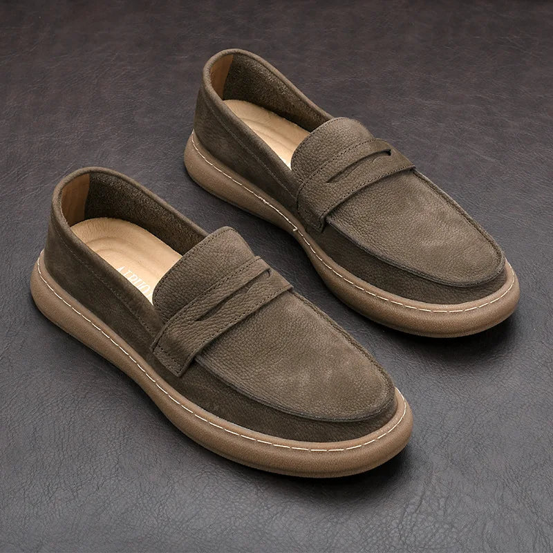 Italian Genuine Leather Men's Casual Shoes Fashion Business Loafers for Men Formal Shoes Designer Moccasins Lightweight Driving