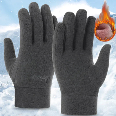 Thicken Fleece Gloves for Men Women Winter Warm Thermal TouchScreen Full Finger Glove Outddor Windproof Skiing Cycling Mittens