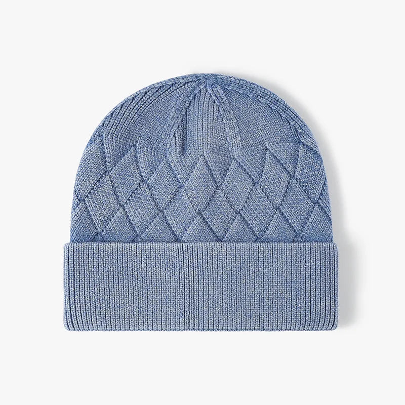 Outdoors Thick Soft Stretch Knitted Hat Hight Quality Elastic Skull Caps Beanies With Custom Logo Embroidery for Man Woman