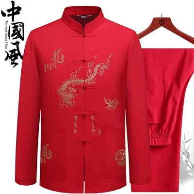Traditional Kung Fu Tai Chi Cotton And Linen Tang Suit Uniform Men's Chinese Style Shirts Shirt And Blouses Jacket Clothing