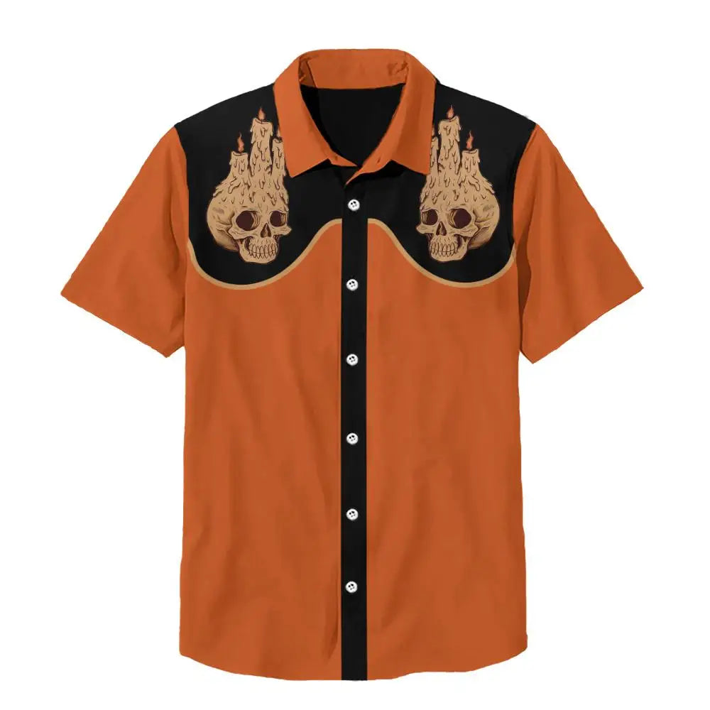 Summer Men's Shirt Outdoor Casual Short Sleeve Hawaii Shirts For Men Fashion Oversized Clothing Button Cardigan Laper Tops