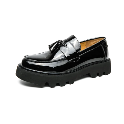 Black Dress Casual Shoes Mens Comfortable Driving Loafers Light Moccasins Men Sequins Bling Party Wedding Flats Tassel Zapatos