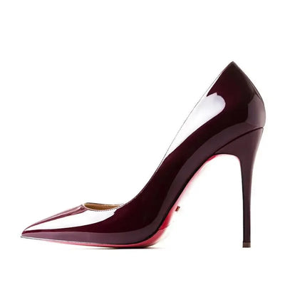 Plus Size 34-44 Sexy Red Shoes Rubber Bottom Pointed Toe Spring Shallow Women Pumps Dress Party Wedding High Heels