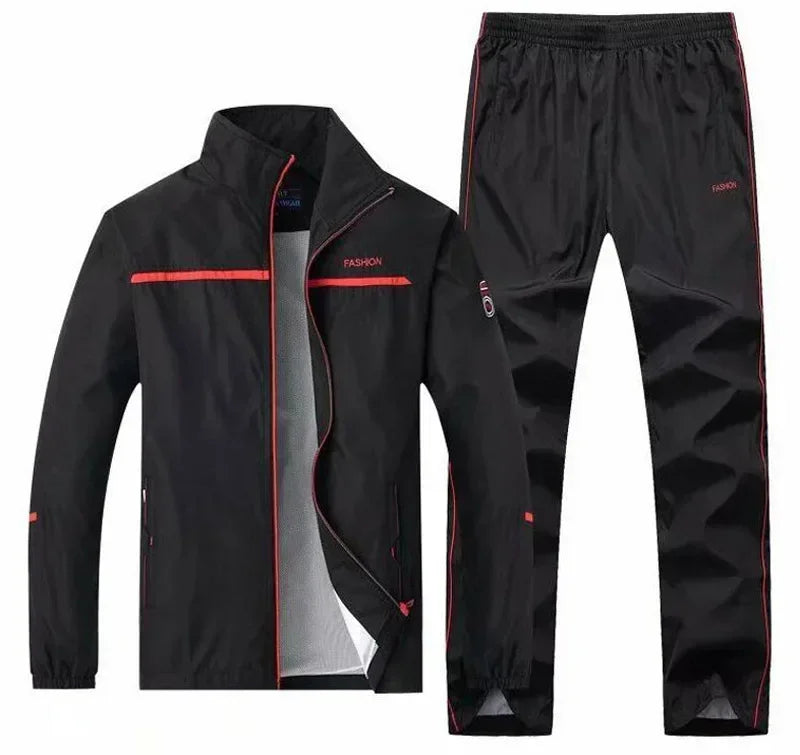 Men's Sportswear Autumn 2 Piece Sets Sports Suit men Jacket+Pant Sweatsuit Male Jogging basketball TrainingTracksuit clothing