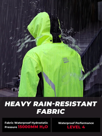 KEMIMOTO Motorcycle Raincoat Waterproof Rain Jacket Pants Split Suit Breathable Impermeable Riding Cycling Motocross Motobike