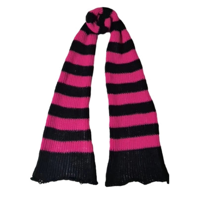 Soft Thicken Striped Scarf for Adult Casual Winter Warm Punk Style Scarf Women Men Unisex Neck Warmer Decorative Wholesale