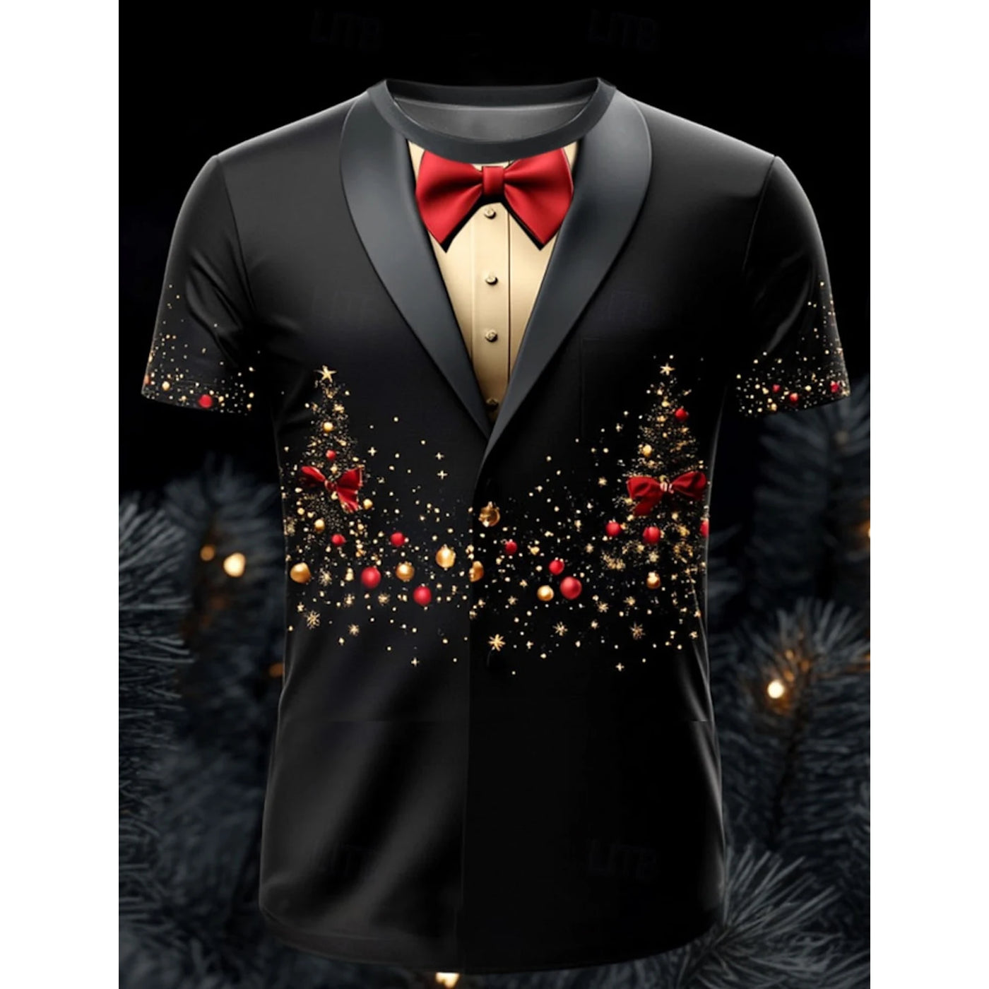 Christmas Tree Snowflake 3D Print T-Shirts Men Women Fashion Cosplay Oversized Short Sleeve T Shirt Male Tees Tops Man Clothing