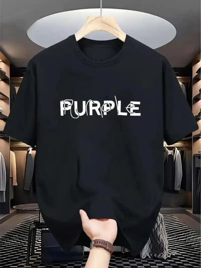 MenS Casual Sports Fashion Comfort TShirt Geometric Pattern Polyester Blend Knit Fabric Round Neck Regular Fit Top Style