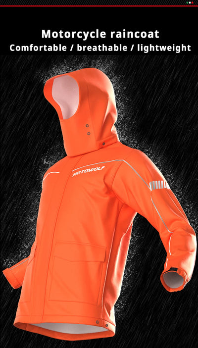 Motorcycle Raincoat Waterproof Suit Cycling Breathable Light Portable Split Jacket Pant Reflective for Outdoor Sport Equipments