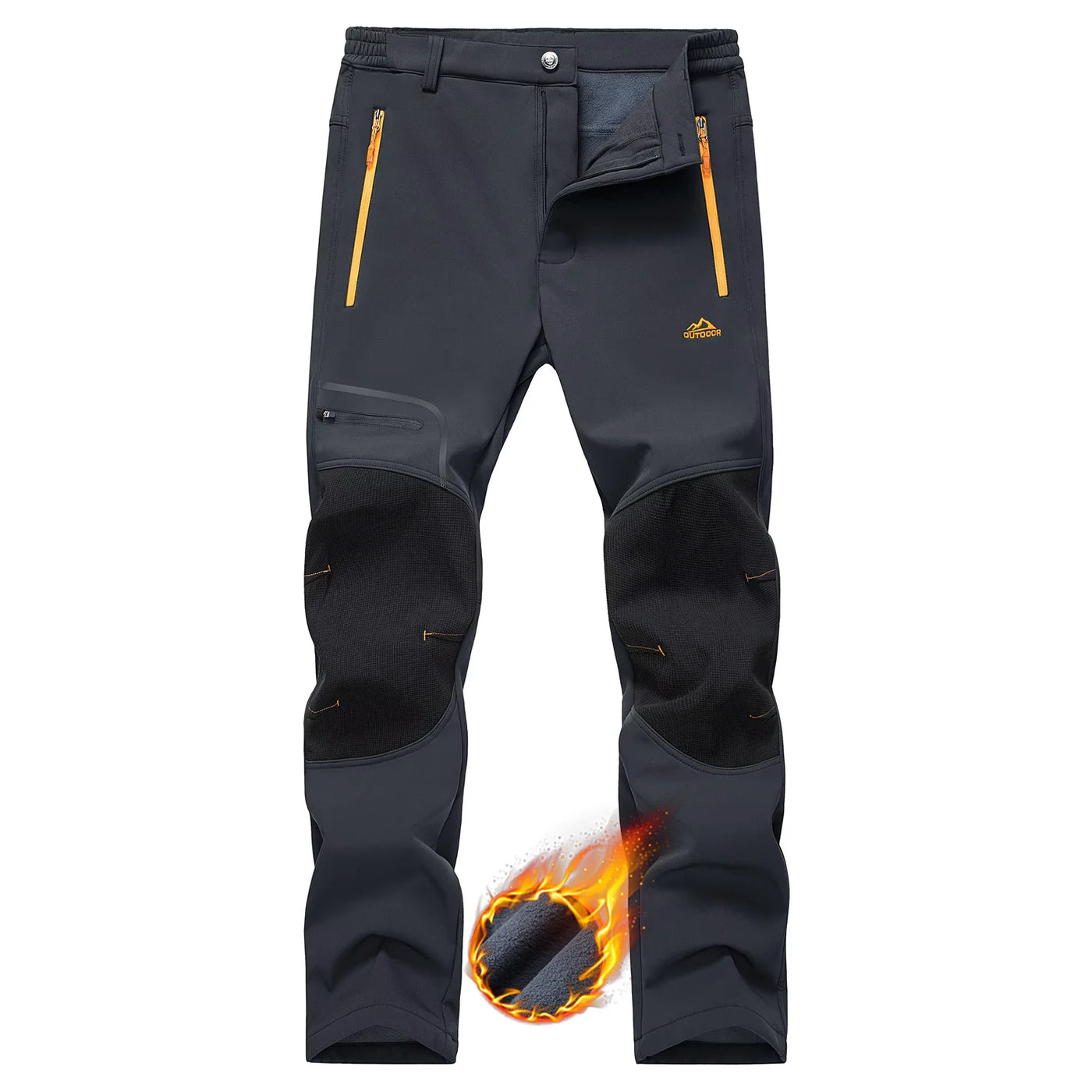 TACVASEN Winter Ski Pants Mens Warm Thermal Waterproof Pants Fleece Lined Trousers Outdoor Hiking Mountain Work Pants Windproof