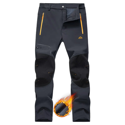 TACVASEN Winter Ski Pants Mens Warm Thermal Waterproof Pants Fleece Lined Trousers Outdoor Hiking Mountain Work Pants Windproof