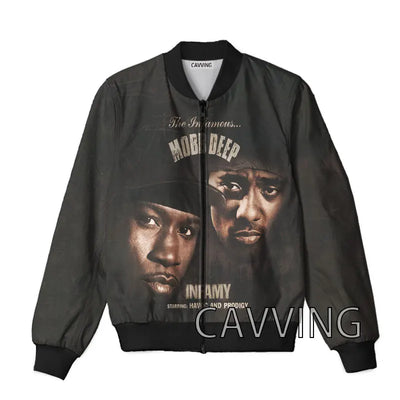 New Fashion Women/Men's  3D Print  Mobb Deep  Zipper Bomber Jackets Men Overcoat Mens Coat Zip Up Jackets