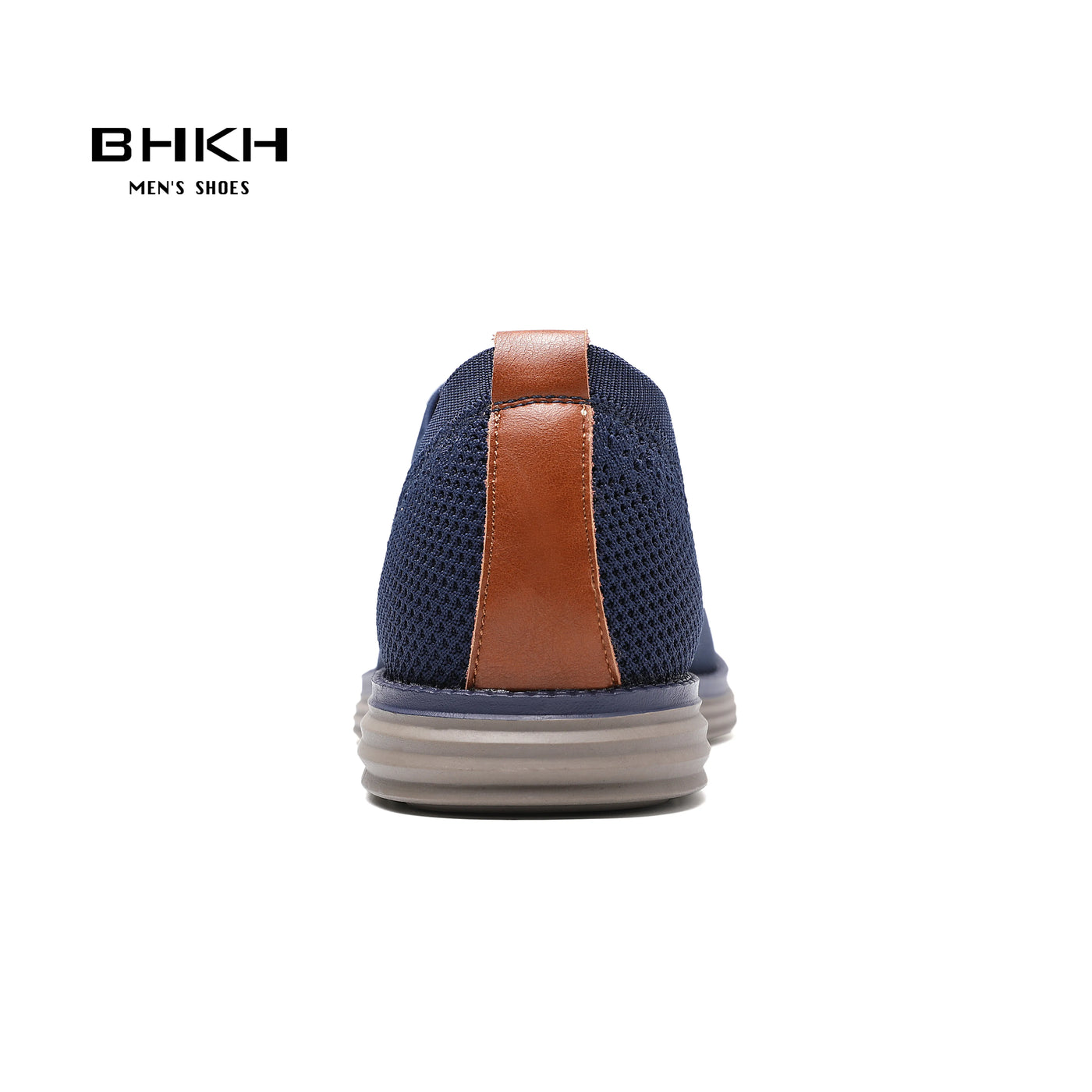 BHKH 2025 Breathable Knitted Mesh Casual Shoes Lightweight Smart Casual Shoes Office Work Footwear Men Shoes