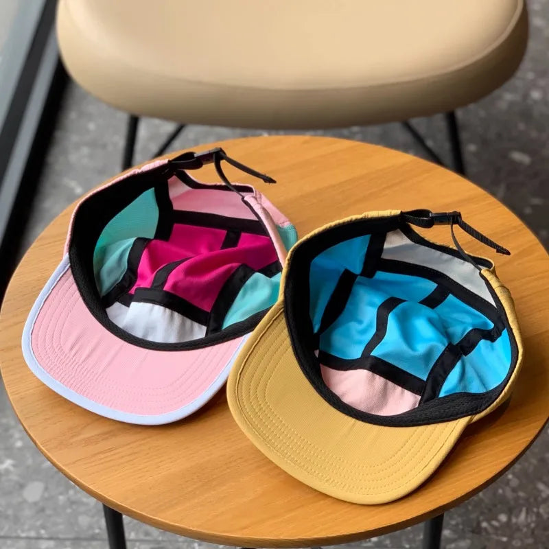 Custome Logo Personalized Quick-drying Five-panel Flat-brimmed Hat Men and Women Outdoor Breathable Sports Sunshade Baseball Cap