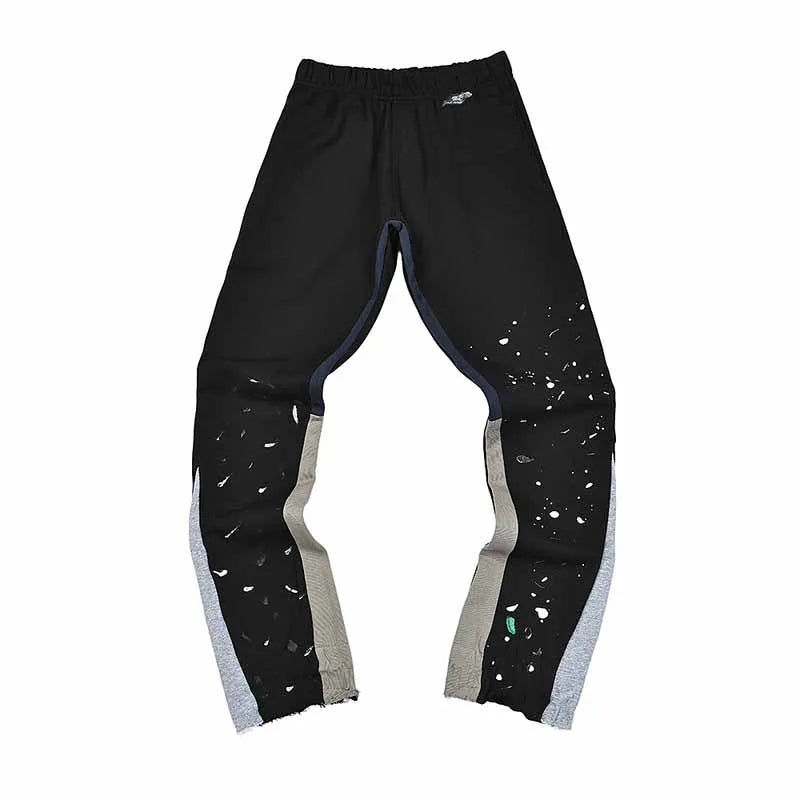 2025 GD Letter Printed Women Men Sweatpants Joggers LA Flare Splash-ink Side Striped Men Stretch Waist Jogging Pants Trousers