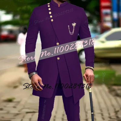 White Luxury Suits For Men Slim Fit Prom Party Wedding Groomsmen Groom Suit Tuxedo 2Pcs Fashion Costume Homme Blazer Pants