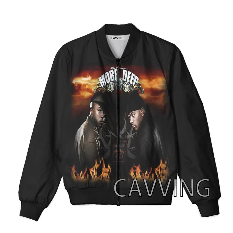 New Fashion Women/Men's  3D Print  Mobb Deep  Zipper Bomber Jackets Men Overcoat Mens Coat Zip Up Jackets