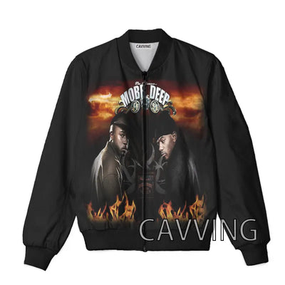 New Fashion Women/Men's  3D Print  Mobb Deep  Zipper Bomber Jackets Men Overcoat Mens Coat Zip Up Jackets