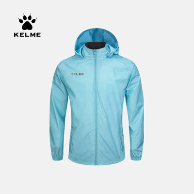 KELME Men's Waterproof Jacket  Windbreaker Soccer Training Lightweight  Training  Outwear Quick Dry Coat  8163WT1001
