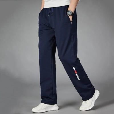 Men Running Pants Joggers Sweatpant Spring Autumn Jogging Sport Trousers Loose Gym Fitness Straight Breathable Active Pants 5XL
