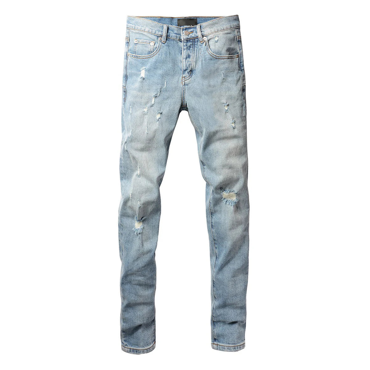 Light Blue Ripped American Jeans 9075 Brand Casual Pants