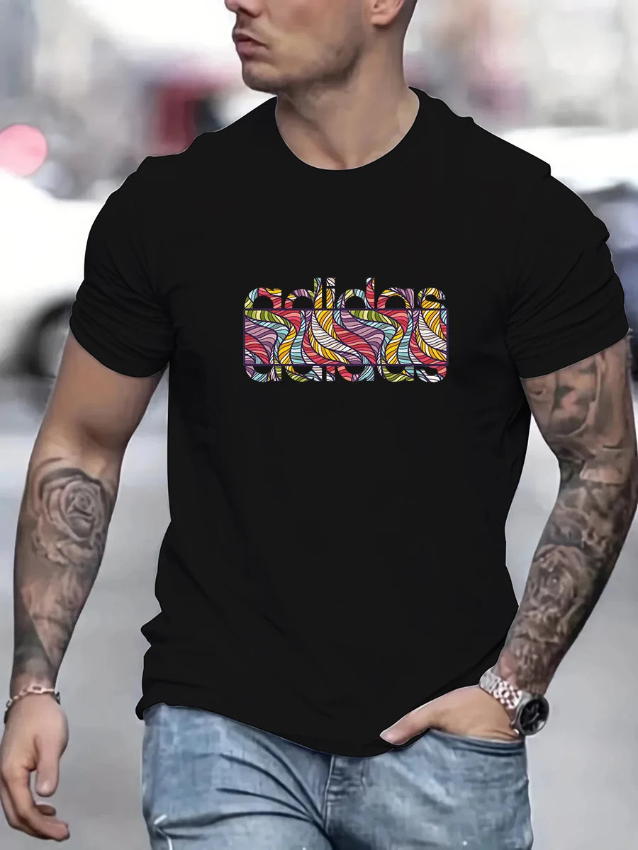 Fashion Brand Heavy Cotton T-shirt Men Women Round Neck Short-sleeved American Trendy Luxury Brand T-shirt Casual Loose Tops