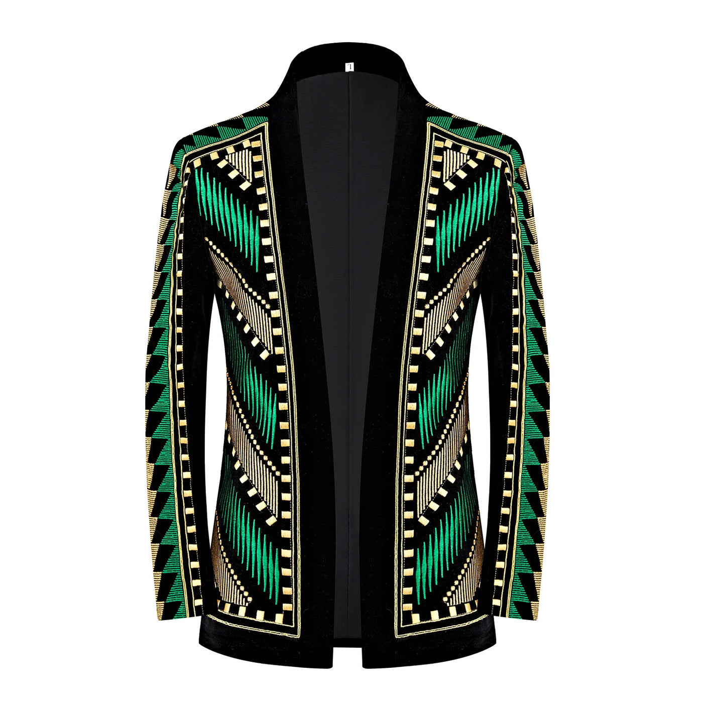 2025 European and American Heavy Full Embroidery Buttonless Blazer Men, Photography Studio Party Wedding Suit  Jackets for Men