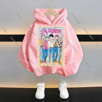 New 2025 KPop Demon Hunters Kids Hoodie: Cartoon Character Hooded Sweatshirt For Boys & Girls Casual Comfy Top