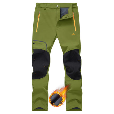 TACVASEN Winter Ski Pants Mens Warm Thermal Waterproof Pants Fleece Lined Trousers Outdoor Hiking Mountain Work Pants Windproof