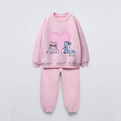 Autumn Costume Kids New Design Sweatshirts+Pants 2Piece Set Outer Wear Cartoon Printed Tops Trousers Baby Long-sleeved Suits