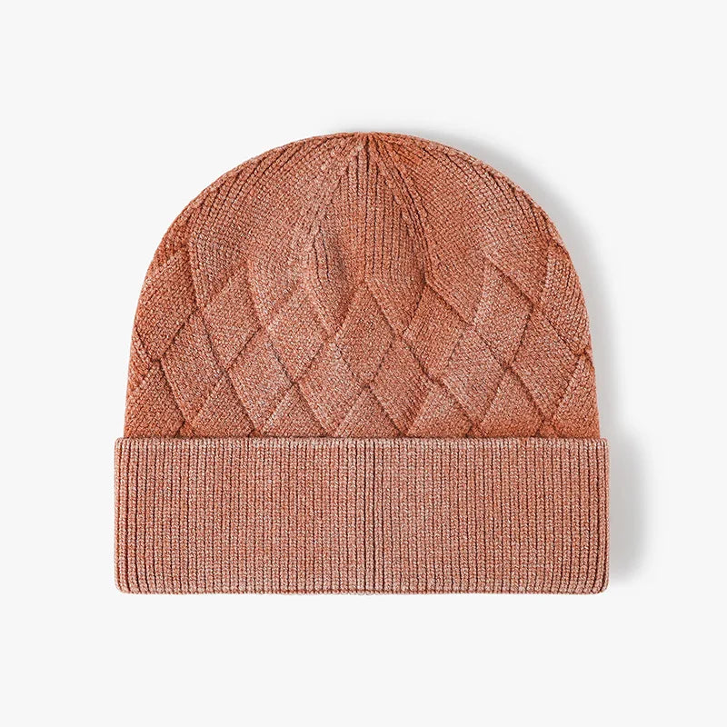 Outdoors Thick Soft Stretch Knitted Hat Hight Quality Elastic Skull Caps Beanies With Custom Logo Embroidery for Man Woman