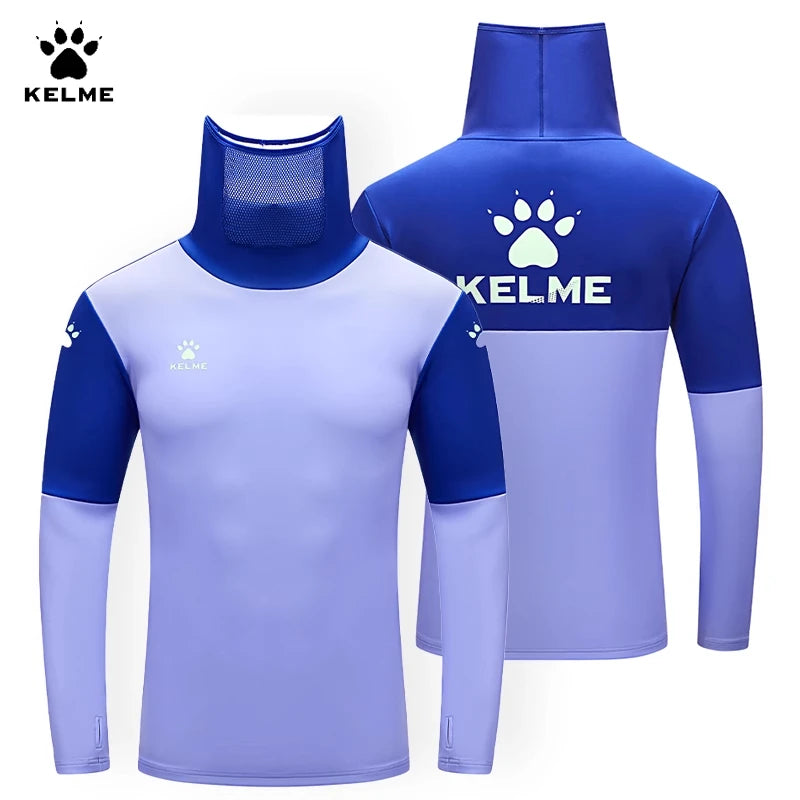Kelme Football Training Hoodie Long Sleeve Customizable Sportswear Elastic Cold Mask Top Outdoor Warm Hoodie