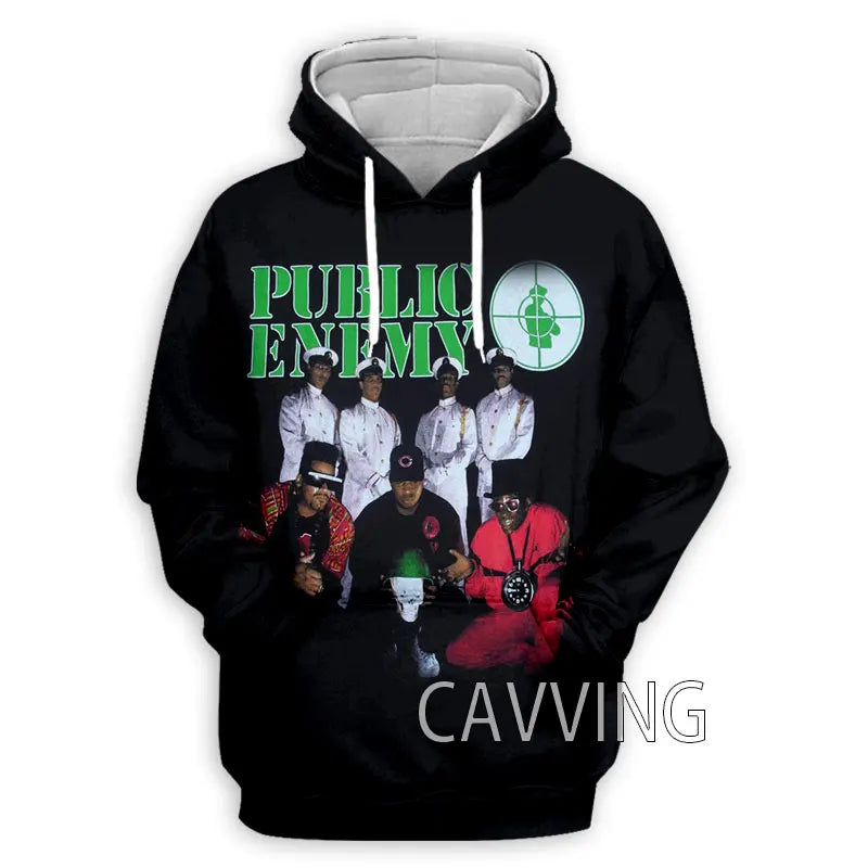 New Fashion Women/Men's 3D Print  Public Enemy  Hoodies Hooded Sweatshirts Harajuku Hoodie Sweatshirts Tops Clothing