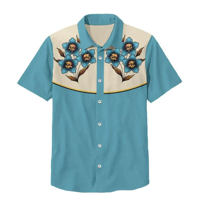 Summer Men's Shirt Outdoor Casual Short Sleeve Hawaii Shirts For Men Fashion Oversized Clothing Button Cardigan Laper Tops