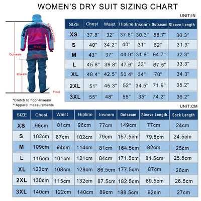 New Women Kayak Drysuit One Piece Waterproof Breathable Full Dry Suit For Kayaking Rafting Canoeing Paddling SUP Surfing Fishing