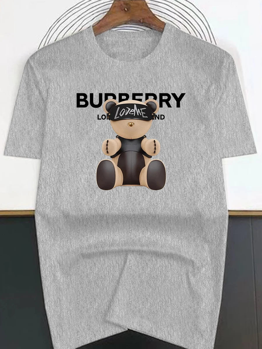Summer Men Fashion luxury Printed Sports Hot-selling Clothes Loose Casual Short Neck T-Shirt Comfortable Trendy Tee Top