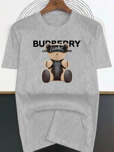 Summer Men Fashion luxury Printed Sports Hot-selling Clothes Loose Casual Short Neck T-Shirt Comfortable Trendy Tee Top