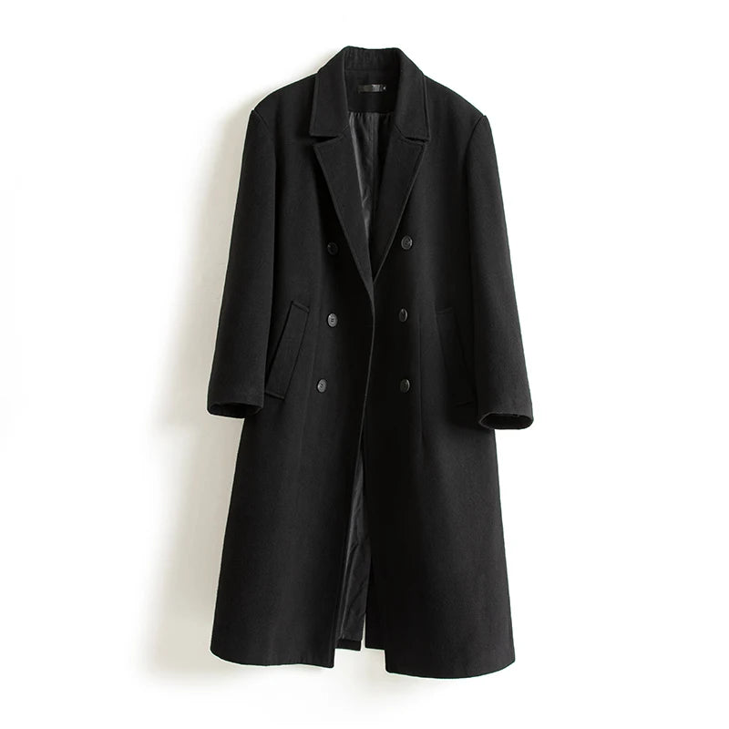 High Quality Men's Winter Long-Length Woolen Coats Outwear Business Casual Cotton Thicken Overcoat Loose Warm Windbreaker Jacket