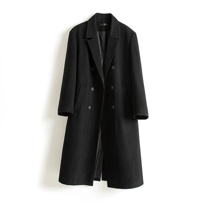 High Quality Men's Winter Long-Length Woolen Coats Outwear Business Casual Cotton Thicken Overcoat Loose Warm Windbreaker Jacket