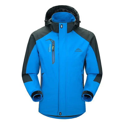 Outdoor Waterproof Hiking Jacket Sets Men Spring Breathable Hooded Coat Trekking Camping Climbing Quick-Drying Trousers Suit