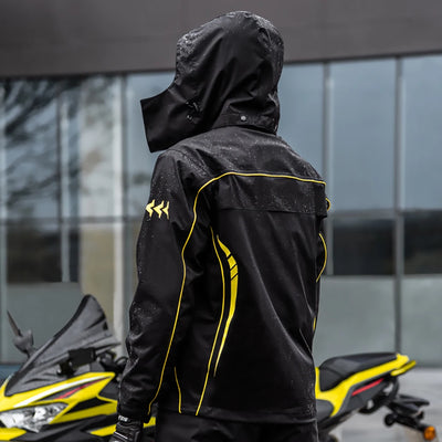 SULAITE Motorcycle Rain Suit Men Women Rain Gear Waterproof Protective Rain Coat with Pants 2 Pieces Breathable Outdoor